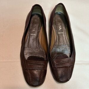 Prada Women's Dark Brown Flats *Size Unknown- fits like women’s 5-5-6*